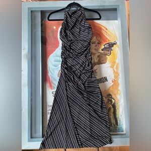 Max Studio Bubble Chain Cinched Waist Dress